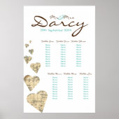 kaart van het hartzitje poster (Voorkant)