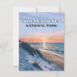 Kaart van het Indiana Dunes National Park Lake Mic