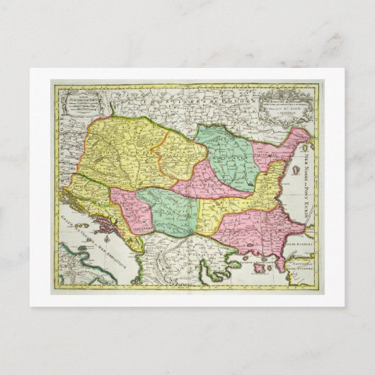 Kaart van het Koninkrijk Hongarije en de staten di (Voorkant)