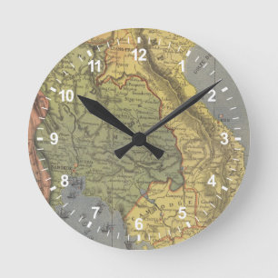 Kaart van het Koninkrijk Siam Ronde Klok