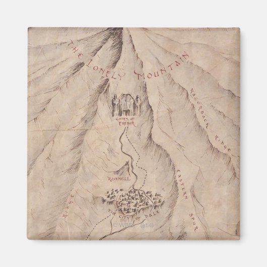 Kaart van het Lonleygebergte Magneet (Voorkant)