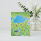 kaart van het meer Pontchartrain Louisiana (Staand voorkant)