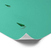 kaart van het meer St Clair USA Canada Poster (Hoek)