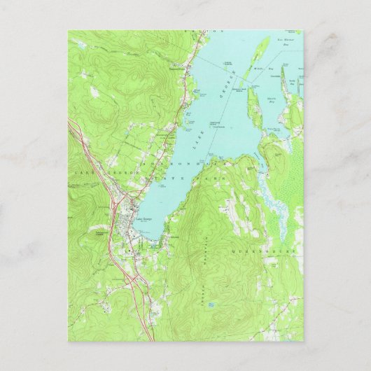 kaart van het meer van George New York (1966) 2 (Voorkant)