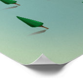 kaart van het meer van Saimaa Finland Poster (Hoek)