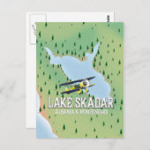 Kaart van het meer van Skadar-Albanië en Montenegr (Voorkant / Achterkant)