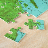 kaart van het meer van Winnipesaukee (1956) Legpuzzel (Zijkant)