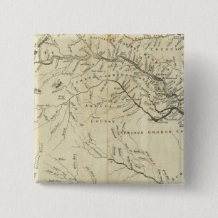 Kaart van het meest bewoonde deel van Virginia Vierkante Button 5,1 Cm