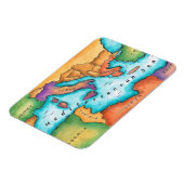 Kaart van het Middellandse-Zeegebied Magneet (Linkerzijde)