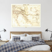 Kaart van het Midden-Oosten (1855) Canvas Afdruk (Insitu (Slaapkamer))