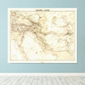 Kaart van het Midden-Oosten (1855) Canvas Afdruk (Insitu (Houten vloer))