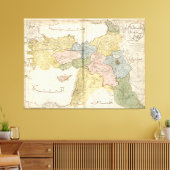 Kaart van het Midden-Oosten van Cedid Atlas (1803) Canvas Afdruk (Insitu (Woonkamer))