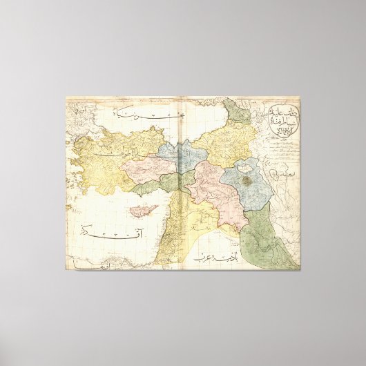 Kaart van het Midden-Oosten van Cedid Atlas (1803) Canvas Afdruk (Voorkant)