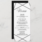 Kaart van het moderne geometrische menu (Voorkant / Achterkant)