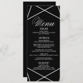 Kaart van het moderne geometrische menu (Voorkant / Achterkant)