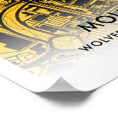 Kaart van het Molineux Stadium - Wolverhampton Wan Poster (Hoek)