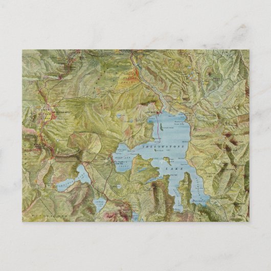  kaart van het Nationaal Park Yellowstone (1898) (Voorkant)