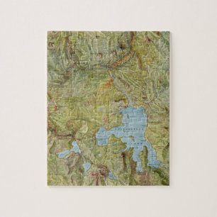 kaart van het Nationaal Park Yellowstone (1898) Legpuzzel