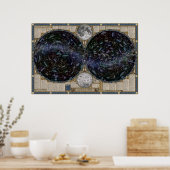 Kaart van het Night Sky Poster (Keuken)