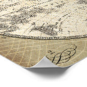 kaart van het noordelijk halfrond poster (Hoek)