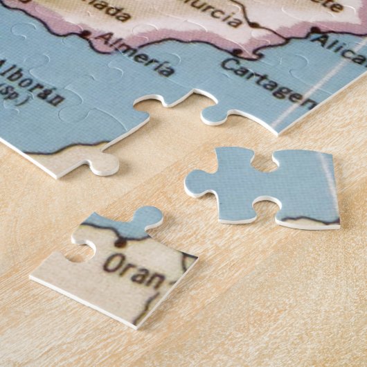 Kaart van het  ontwerp van Spanje Legpuzzel (Zijkant)