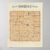 Kaart van het Oranje district Poster (Voorkant)