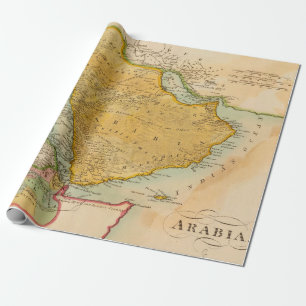 kaart van het oude Arabisch schiereiland (1912) Cadeaupapier