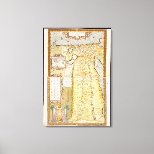 Kaart van het oude Egypte, 1584 Canvas Afdruk (Voorkant)