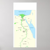 Kaart van het oude Egypte tijdens de Dynastische p Poster (Voorkant)