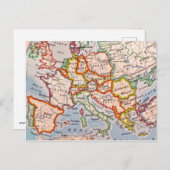 kaart van het oude Europa (Voorkant / Achterkant)