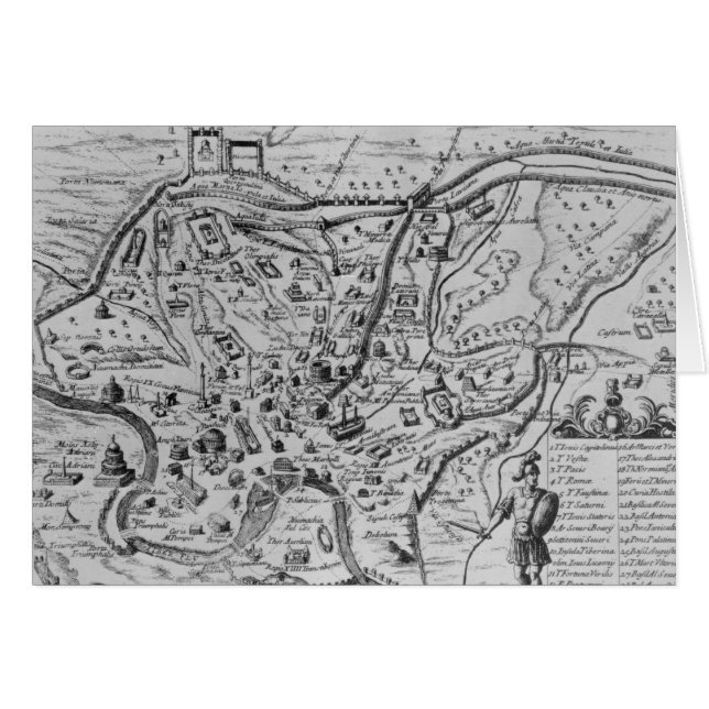 Kaart van het oude Rome (Voorkant Horizontaal)