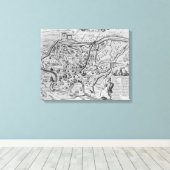 Kaart van het oude Rome Canvas Afdruk (Insitu (Houten vloer))
