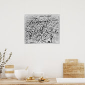 Kaart van het oude Rome Poster (Keuken)