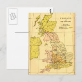 Kaart van het oude Verenigd Koninkrijk (Voorkant / Achterkant)