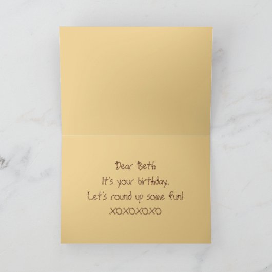 Kaart van het Paard van Palomino van de Verjaardag (Binnen)