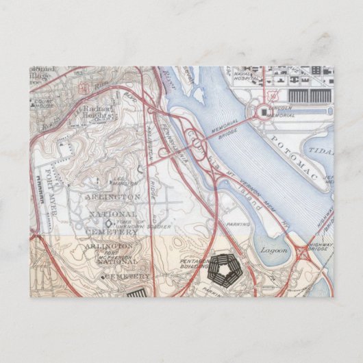 Kaart van het Pentagon Road System (Voorkant)