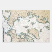 kaart van het Poster Noordpool Inpakpapier Vel (Voorkant 2)