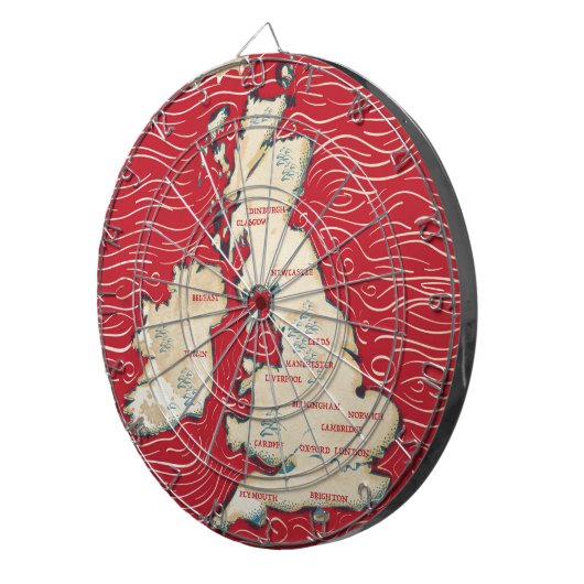 Kaart van het Poster van het Verenigd Koninkrijk Dartbord (Voorkant Rechts)