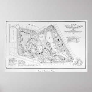 kaart van het Prospectiepark (1901) Poster