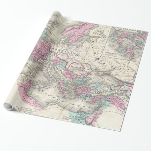 kaart van het Romeinse Rijk (1862) Cadeaupapier