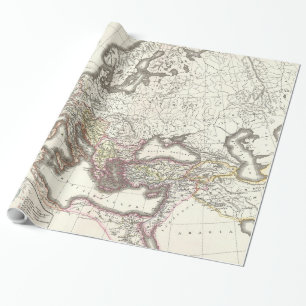 kaart van het Romeinse Rijk (1865) Cadeaupapier