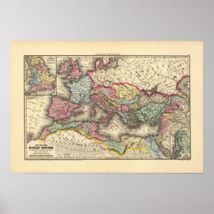 Kaart van het Romeinse Rijk Poster