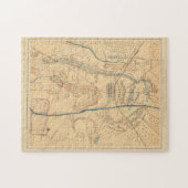  kaart van het slagveld Gettysburg (1864) Legpuzzel (Horizontaal)