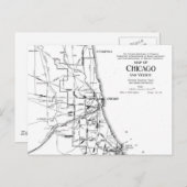 kaart van het spoorwegnet van Chicago (1913) (Voorkant / Achterkant)