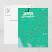  kaart van het stroomgebied van de Colorado (Voorkant / Achterkant)