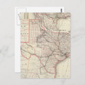  kaart van het Texas Railroad System (1885) (Voorkant / Achterkant)