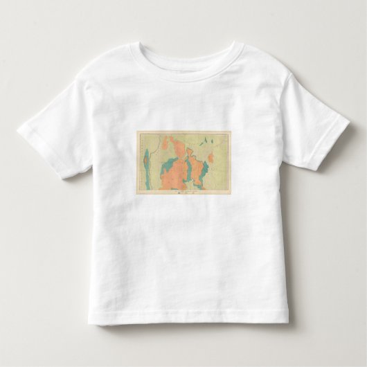 Kaart van het Uinkaret Plateau Kinder Shirts (Voorkant)