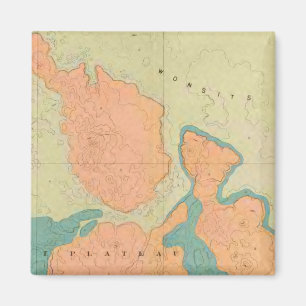 Kaart van het Uinkaret Plateau Magneet