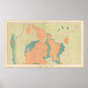 Kaart van het Uinkaret Plateau Poster