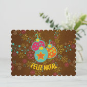 Kaart van het Vakantie van de Ornamenten van Feliz (Staand voorkant)